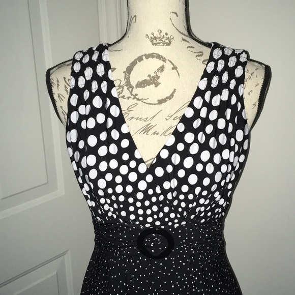 PERCEPTIONS POLKA DOT DRESS - Picture 3 of 7
